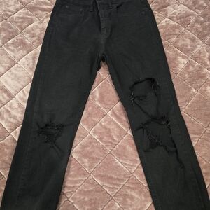 Black Distressed Jeans